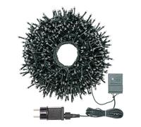 Filo Verde 1000 luci - MINILED Bianco caldo (20,5 + 4 mt) 8 Giochi di luce XMAS