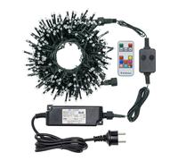 Lotti Filo Verde 500 luci - LED RGB (10 + 5 mt) Giuntabile 14 Giochi di luce