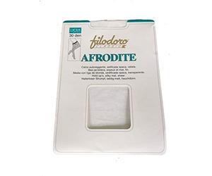 FILODORO calza autoreggente donna mod AFRODITE 30 den con balza 10 cm con silicone bianco 83% poliammide 17% elastan