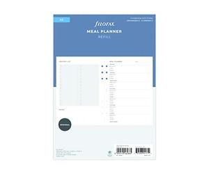 Filofax 132683 - Refill meal planner, formato A5, Bianco
