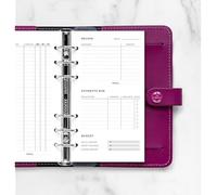 Filofax 2021 Personal Organizzatore Spese Tracciatore Ricarica, Bianco