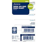 Filofax 2023 inglese Mini Settimana per Pagina Diario, Bianco