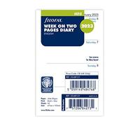 Filofax 2023 inglese Mini Settimana Su Due Paginas Diario, Bianco - NUOVO
