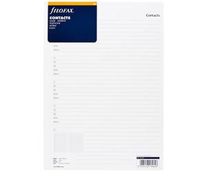Filofax 257075 - Ricambi per rubrica telefonica, formato A4