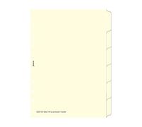 Filofax 341680 - Divisori con linguetta in formato A5, 6 pezzi, colore panna