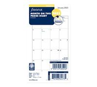 FiloFax 68410 per anno 2023 mese su due pagine, scatola nera, formato personale