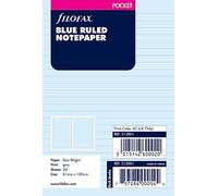 FILOFAX 8x12,7cm Carta a righe per blocco note, colore: azzurro