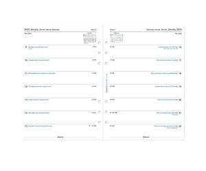 Filofax A5 2023 4 Le lingue Settimana per Pagina Diario Ricarica