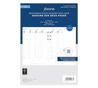 Filofax A5 FRENCH WEEK ON TWO PAGES ENGLISH MID YEAR AUG 24 -LUL 25