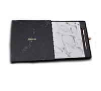 Filofax A5 Marble Patterned Notebook with Rose Gold Pen