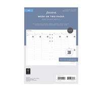 Filofax A5 Minimo Settimana su Due Pagine Verticale Ricarica Diario 2025 Multi