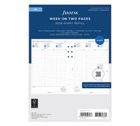 Filofax A5 Settimana su Due Pagine Agenda Con Appuntamenti Ricarica 2026 Multi