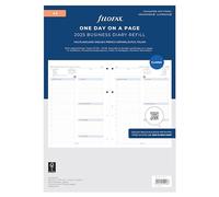 Filofax Agenda 2025, formato A4, un giorno per pagina, 5 lingue