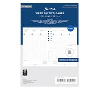 Filofax Agenda 2025, formato A5, settimana su due pagine, inglese