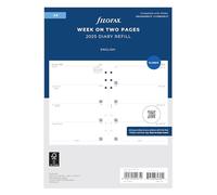 Filofax Agenda 2025 inglese formato A5, settimana su due pagine