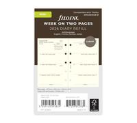 Filofax Agenda 2026 26-68124, formato mini, settimana su due pagine, 4 lingue, color crema