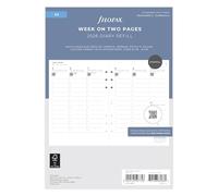 Filofax Agenda 2026, formato A5, visualizzazione settimanale minima con appuntamenti, verticale, 5 lingue, 26-68593