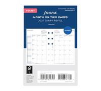 Filofax Agenda 2027 27-68210, mensile tascabile su due pagine, inglese