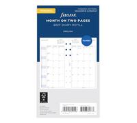Filofax Agenda 2027 27-68410 con mese personale su due pagine, formato blocco inglese
