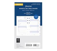 Filofax Agenda 2027 27-68425, mese personale su due pagine, formato blocco inglese