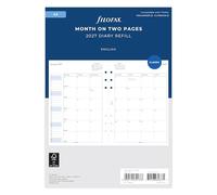 Filofax Agenda 2027 inglese 27-68510, formato A5, mese su due pagine