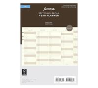 Filofax Agenda 2027 verticale, formato A5, color crema