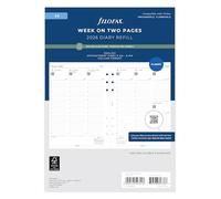 Filofax Agenda 26-68521R, formato a colonna, formato A5, settimana su due pagine, in carta riciclata