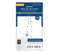 Filofax Agenda personale settimanale 2025 su due pagine, in carta riciclata ingl