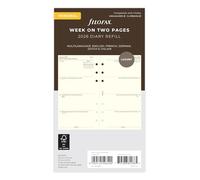 Filofax Agenda personale settimanale su due pagine in cotone crema 5 lingue 26-68413