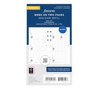 Filofax Agenda settimanale personale orizzontale su due pagine con appuntamenti 2026 inglese 26-68420