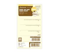 Filofax Agenda settimanale personale per pagina 5 lingue cotone crema 2023 - NUO
