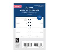 Filofax Agenda tascabile 2025 inglese su due pagine