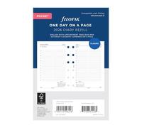 Filofax Agenda tascabile 26-68241 con un giorno per pagina, appuntamenti inglesi