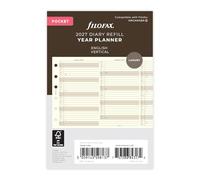 Filofax Agenda tascabile verticale 2027 cotone crema