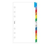 Filofax B131608, Divisori Per Agenda, Formato Personal, Fogli Perforati, A-Z, Multicolore