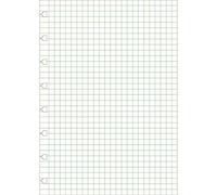 Filofax Blocco note formato A5 a quadretti per quaderni ricaricabili, colore: bianco