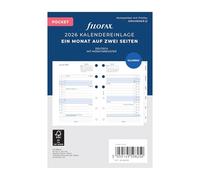 Filofax Calendario Pocket 1Mo/2S Tabbed 2026