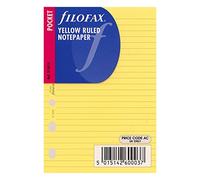 Filofax - Carta a righe per blocco note, colore: giallo