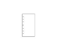 Filofax 132405 - Inserto di carta per rivestimento, 30 fogli, 95 x 171 mm, colore: Bianco