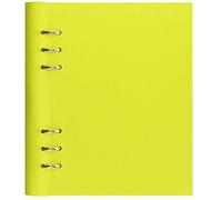 Filofax Clip Book Planner Schedule Notebook Ring 6 Fori A5 Pelle Giallo NUOVO