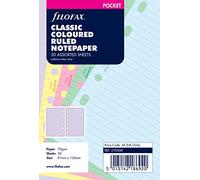 Filofax - Fogli a righe classiche colorati con buchi