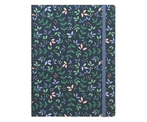 Filofax Garden - Blocco a spirale ricaricabile, formato A5, colore: crepuscolo, Nero