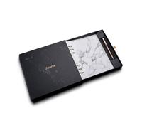 Filofax High Quality Leather-Look Marble Patterns A5 Clipbook with Rose Gold Pen