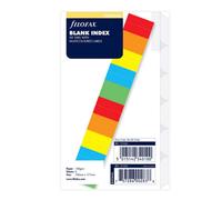 Filofax High Quality Personal Colour Indices 6 Tabs with Multicoloured Labels