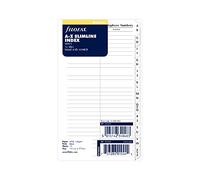 Filofax - Indice A-Z per rubrica, con spazio per nome e numeri di telefono, colore bianco