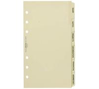 Filofax - Inserti per organizer personale, 6 schede, colore: Crema