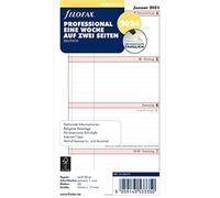FILOFAX - Inserto per calendario 2024, 1 settimana/2 pagine, professionale, 24-6