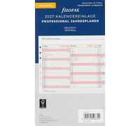Filofax Inserto per calendario Personal Professional, planner annuale tedesco 2028
