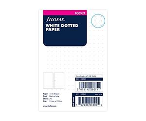 Filofax L132561 Foglio Di Note A Punti Formato Pocket, Bianca