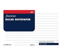 Filofax M2 Ruled Notepaper Refill 20pk (White)